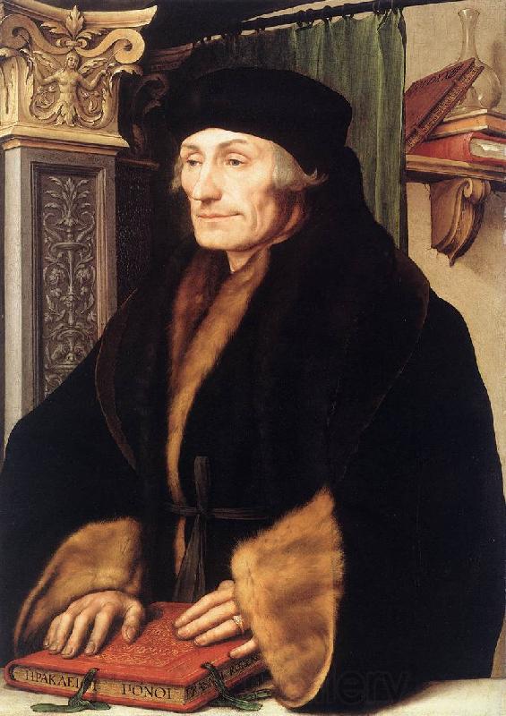 HOLBEIN, Hans the Younger Portrait of Erasmus of Rotterdam sg France oil painting art